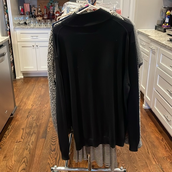 Mens XL Black Roundtree & Yorke 3/4 Zip Sweater - Picture 5 of 5